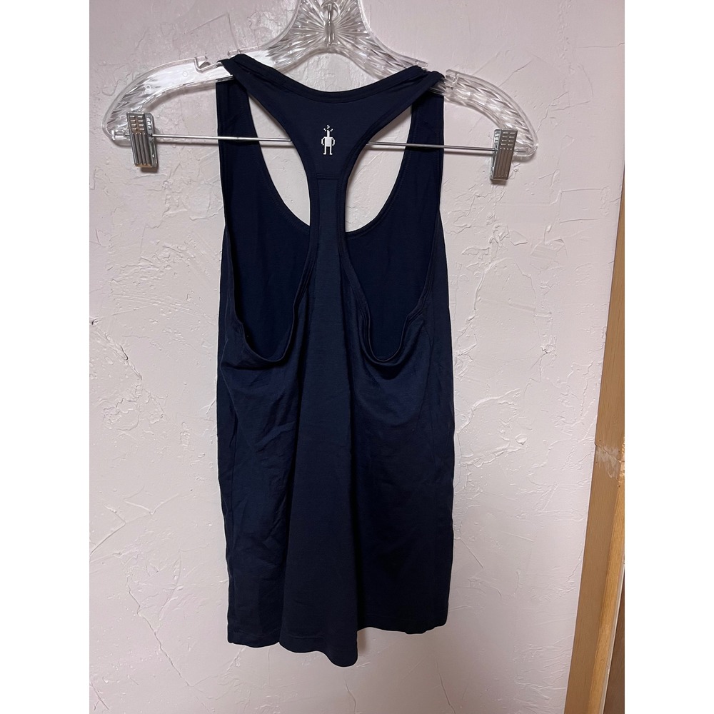 Smartwool Merino Sport 150 Tank Top Navy Blue Mountain Graphic Racerback XS - Picture 6 of 6